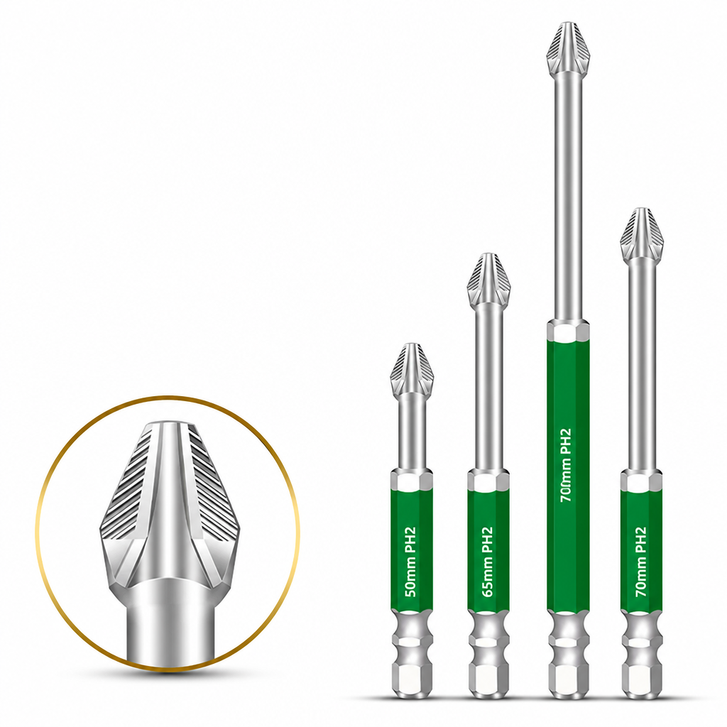 🛠50% KORTING🧱Set magnetische kruiskopbits – antislipgreep en schokbestendig, voor doe-het-zelf en reparaties
