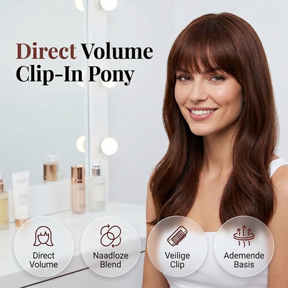 💇‍♀️ Synthetische rechte pony-haarextensie – Direct van kapsel veranderen ✨