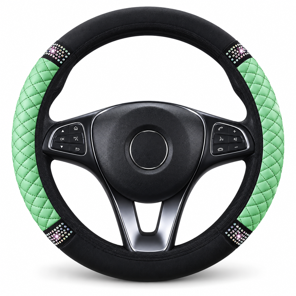 ✨Strass Stuurhoes – Schitterend, Gewatteerd, Luxueus 🚗