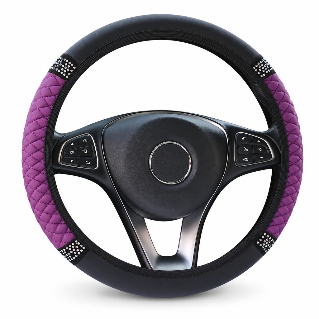 ✨Strass Stuurhoes – Schitterend, Gewatteerd, Luxueus 🚗