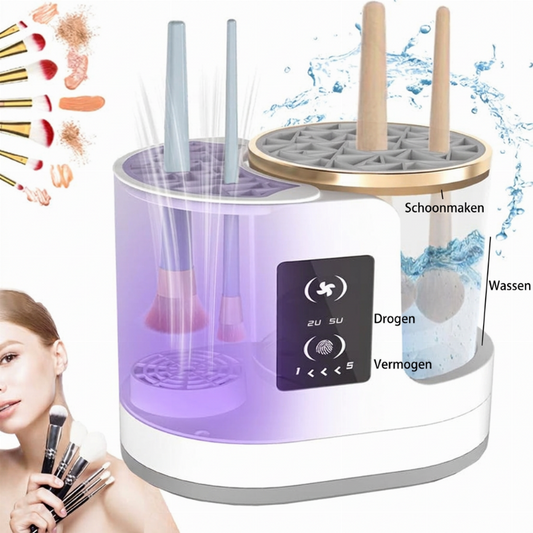 ⏳ Beperkte tijd 50% korting 💥 🎨🧼 3-in-1 Elektrische make-upkwastreiniger