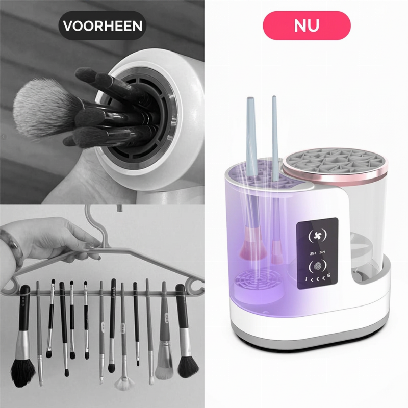 ⏳ Beperkte tijd 50% korting 💥 🎨🧼 3-in-1 Elektrische make-upkwastreiniger