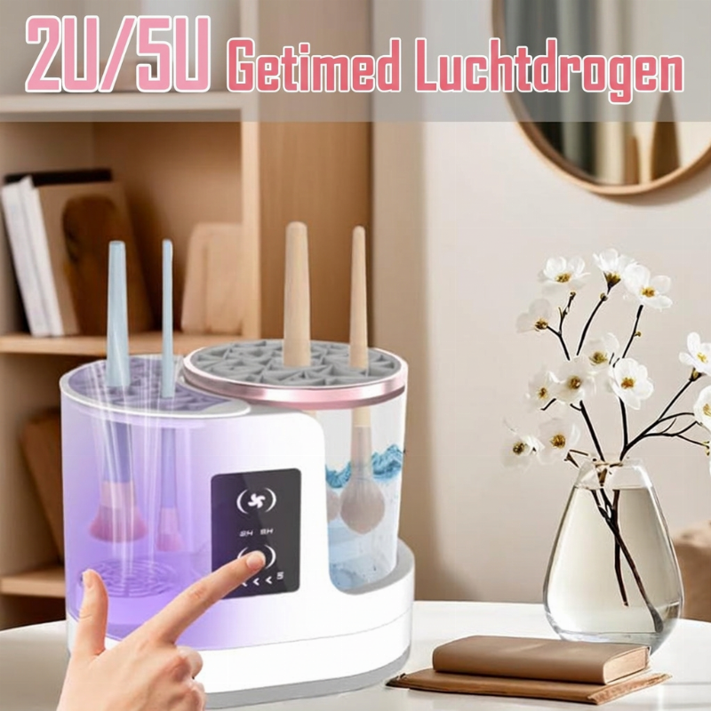 ⏳ Beperkte tijd 50% korting 💥 🎨🧼 3-in-1 Elektrische make-upkwastreiniger