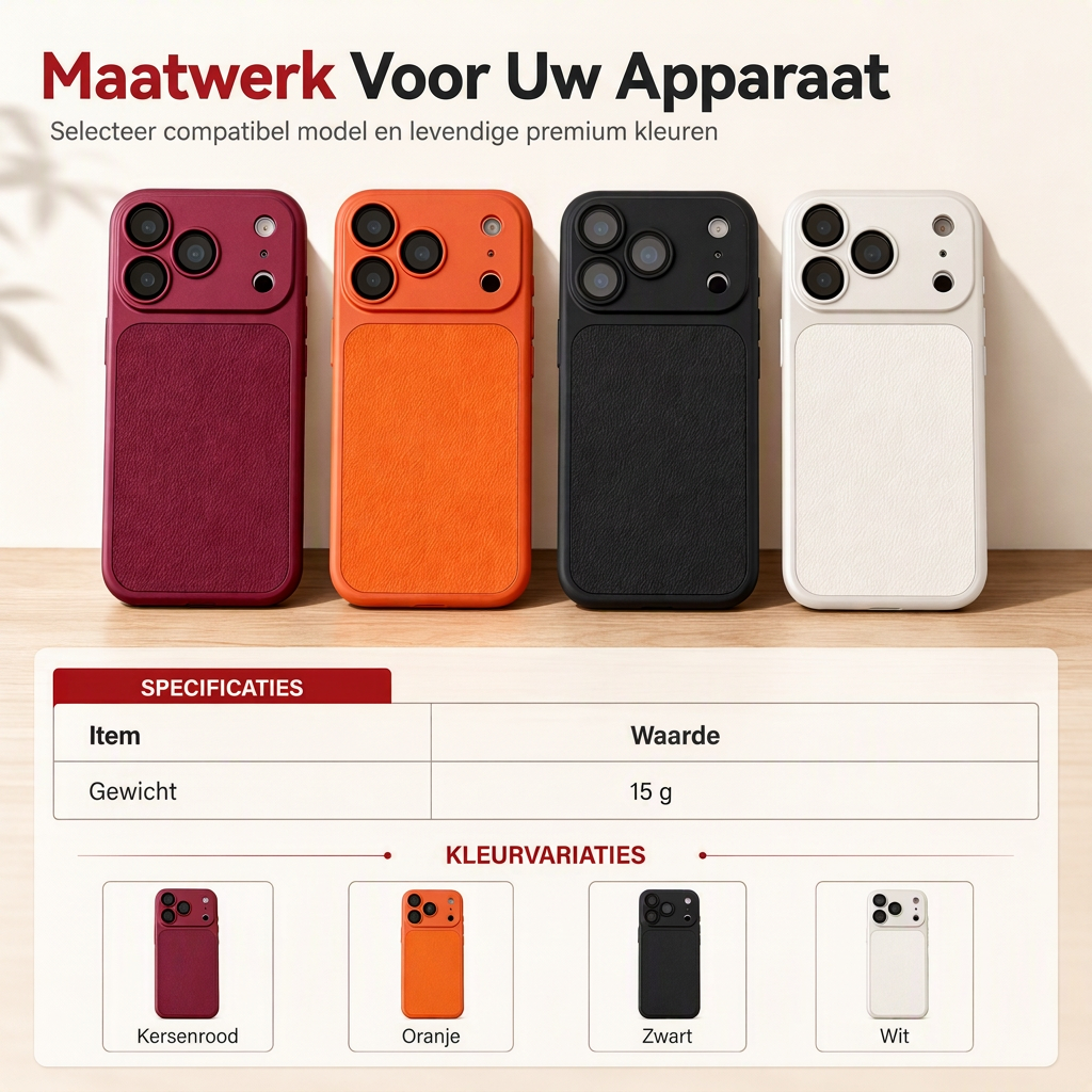 Effen kleur beschermende schokbestendige telefoonhoes