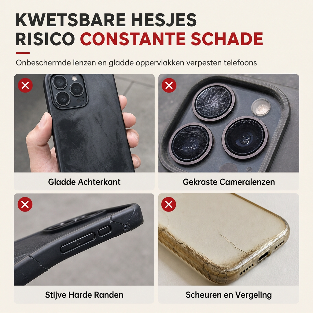 Effen kleur beschermende schokbestendige telefoonhoes