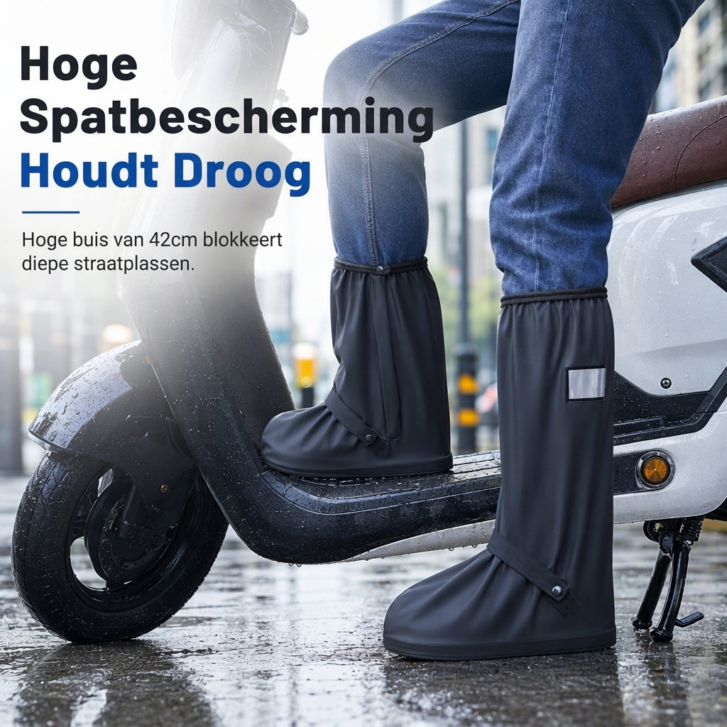 🌧️ BEPERKTE TIJD: 50% KORTING! 👢 Waterdichte hoge regenschoenovertrekken – Antislip PVC, 42cm spatwaterbarrière & Reflectieve nachtveiligheid 👟