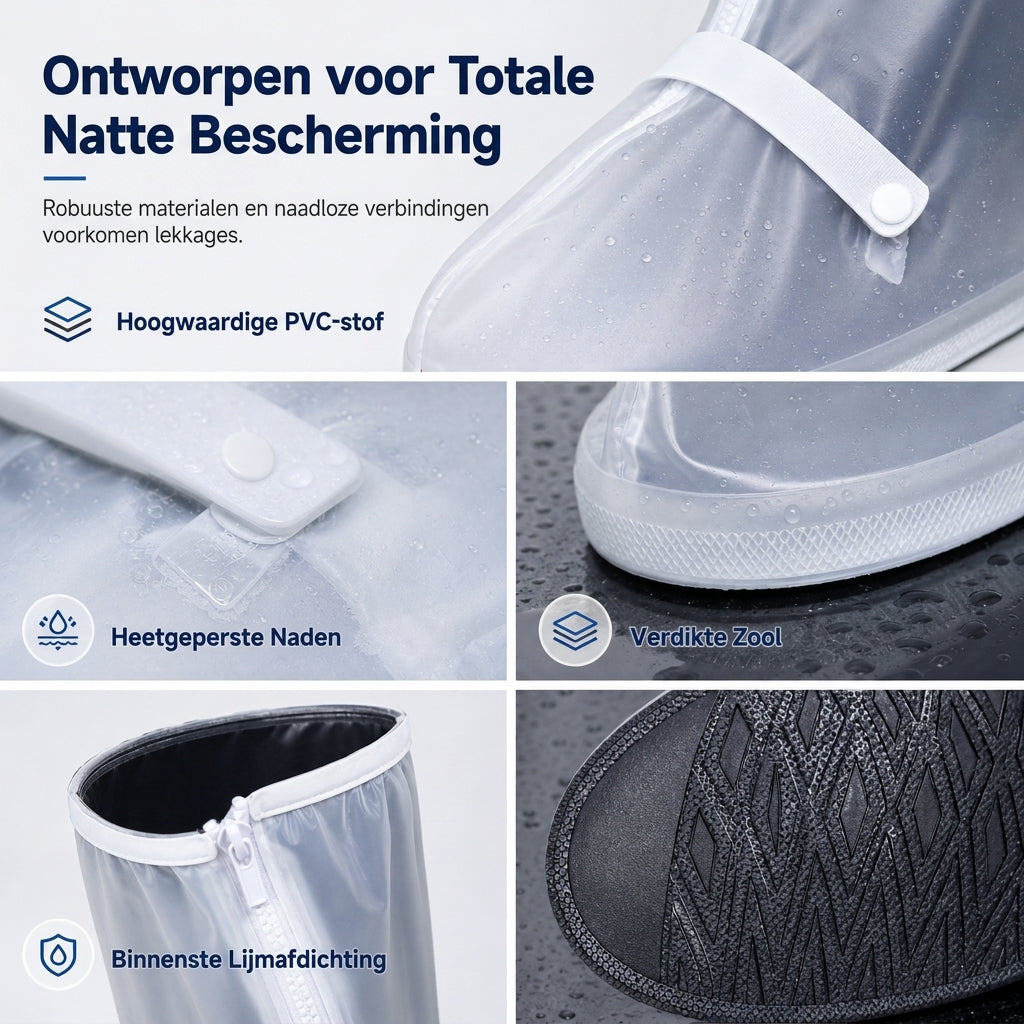 🌧️ BEPERKTE TIJD: 50% KORTING! 👢 Waterdichte hoge regenschoenovertrekken – Antislip PVC, 42cm spatwaterbarrière & Reflectieve nachtveiligheid 👟