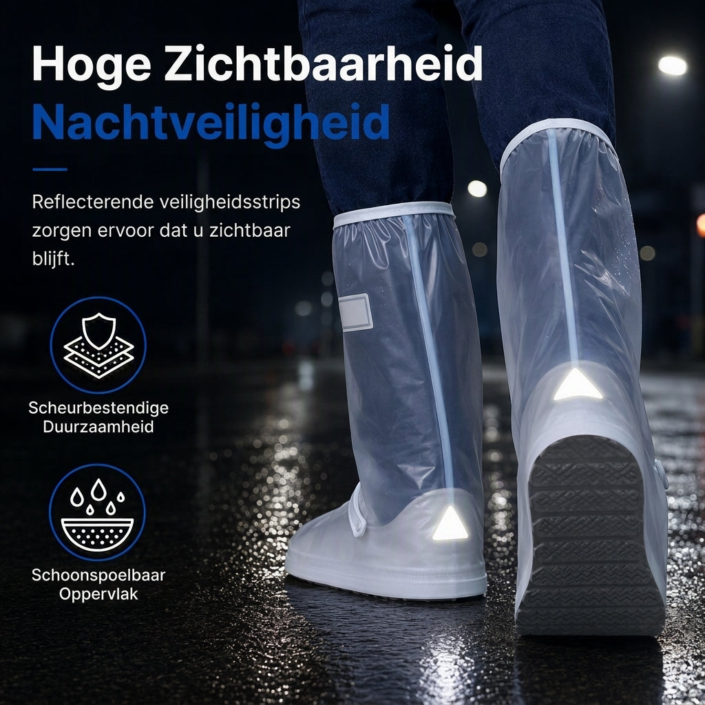 🌧️ BEPERKTE TIJD: 50% KORTING! 👢 Waterdichte hoge regenschoenovertrekken – Antislip PVC, 42cm spatwaterbarrière & Reflectieve nachtveiligheid 👟