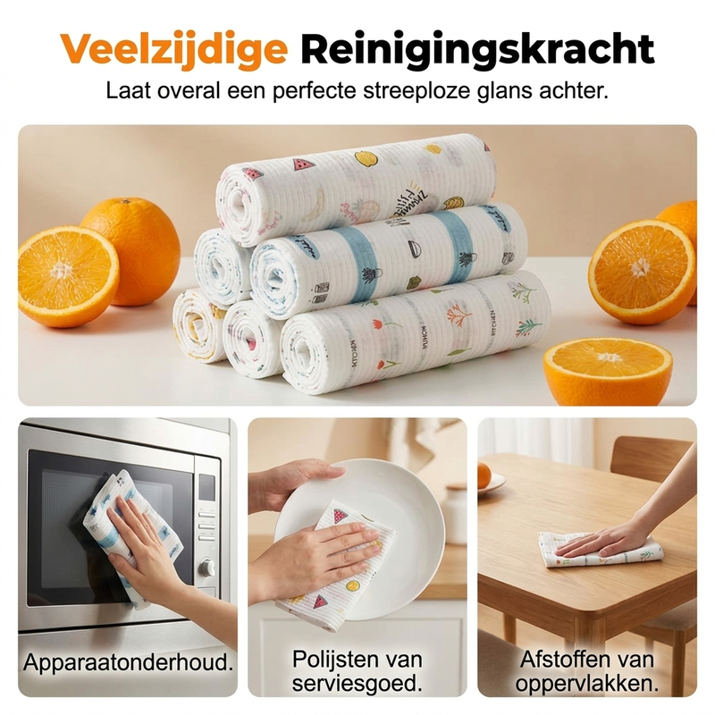 Zeepvrije eenmalige keukendoekjes