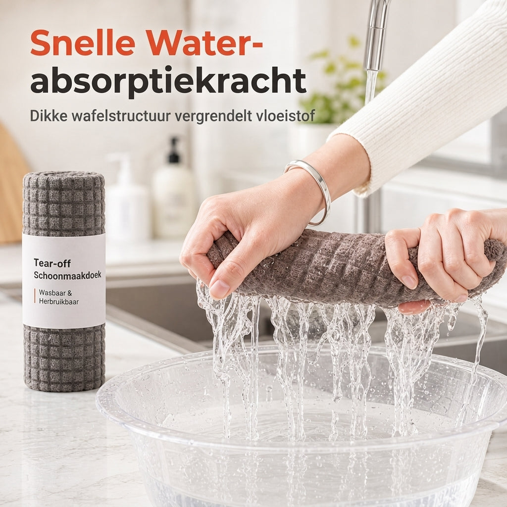 🧽 Afscheurbare wegwerp schoonmaakdoekjesrol voor wekelijks gebruik – dik, handig en gemakkelijk ✨