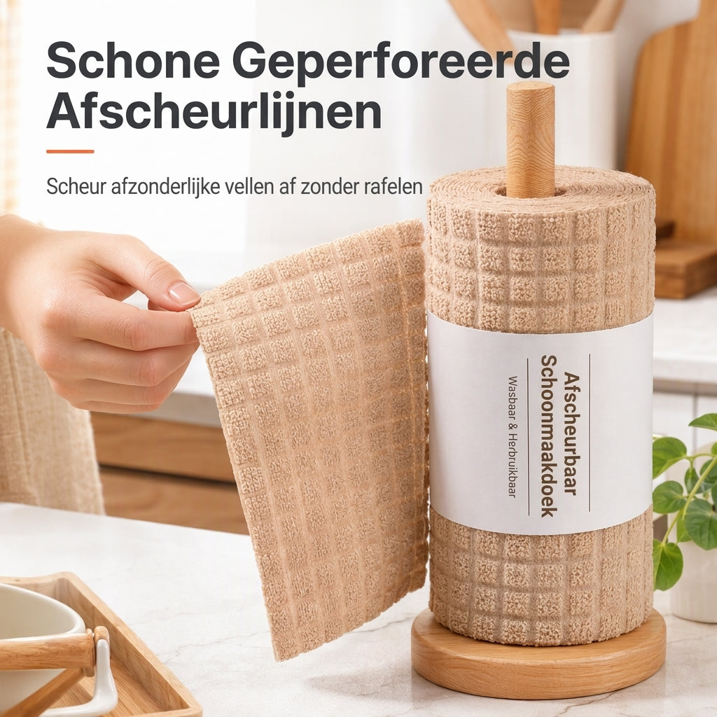 🧽 Afscheurbare wegwerp schoonmaakdoekjesrol voor wekelijks gebruik – dik, handig en gemakkelijk ✨