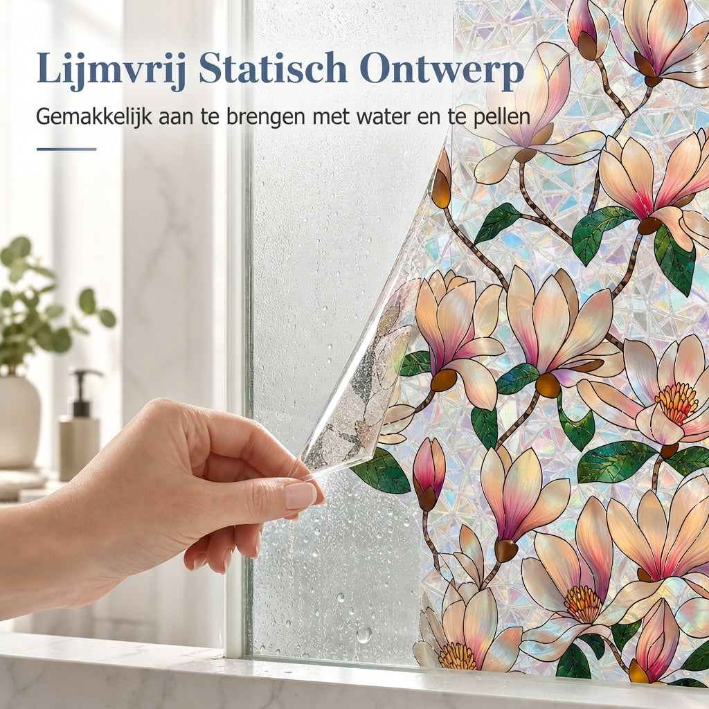 🌈 BEPERKTE TIJD 50% KORTING! ✨ 3D Regenboog Raamfolie – Statische Privacy Glass Sticker, Lijmvrije DIY Sun Catcher & UV-filter 🪟