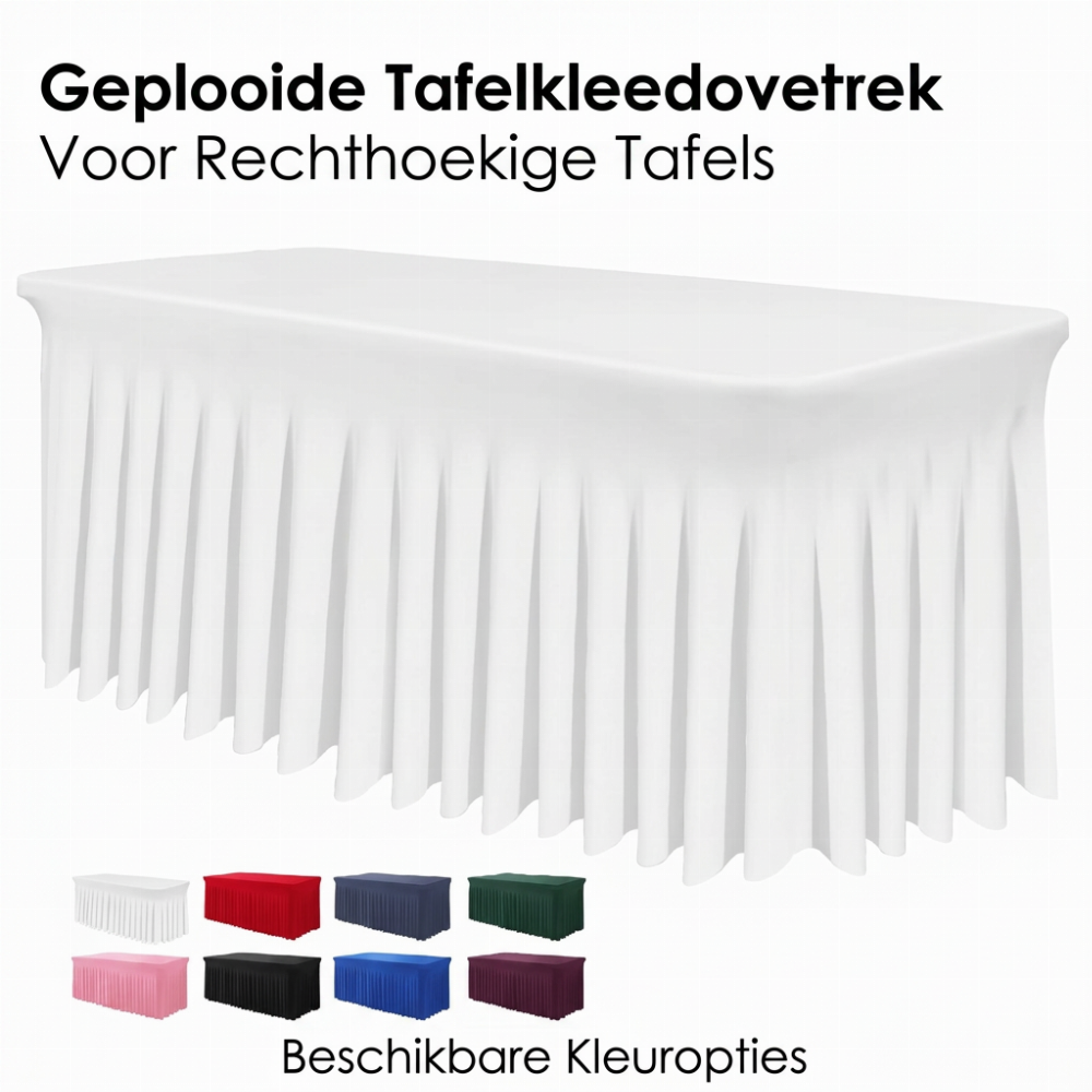🎉 BEPERKTE TIJD 50% KORTING! ✅ Geplooide tafelrok voor evenementen – Elegant, kreukvrij en herbruikbaar 🎊
