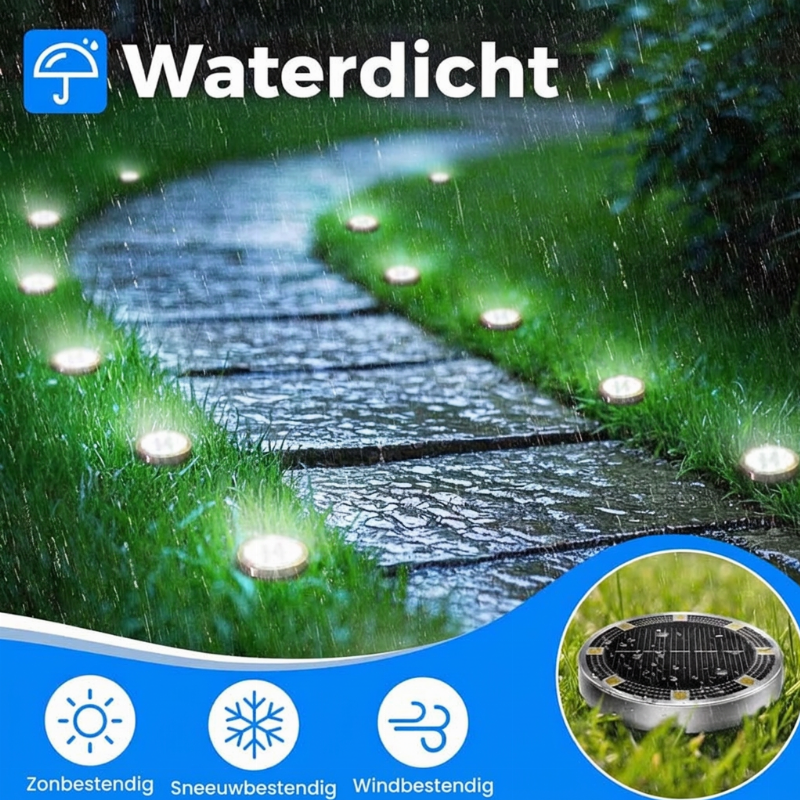 💥 Buiten Tuin Zonne Grond Lampen – 4 Stuks ☀️🌿✨
