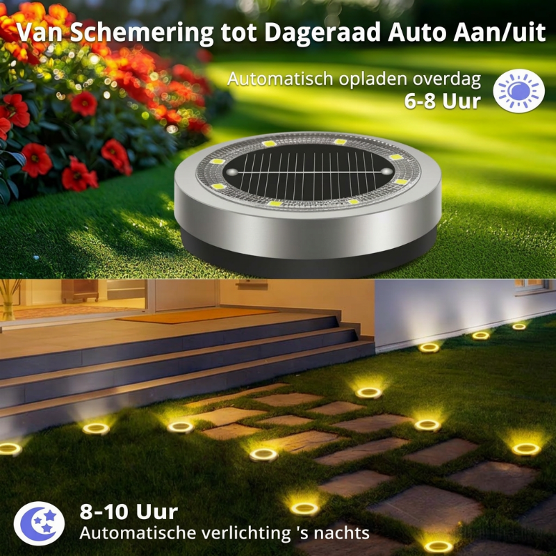 💥 Buiten Tuin Zonne Grond Lampen – 4 Stuks ☀️🌿✨