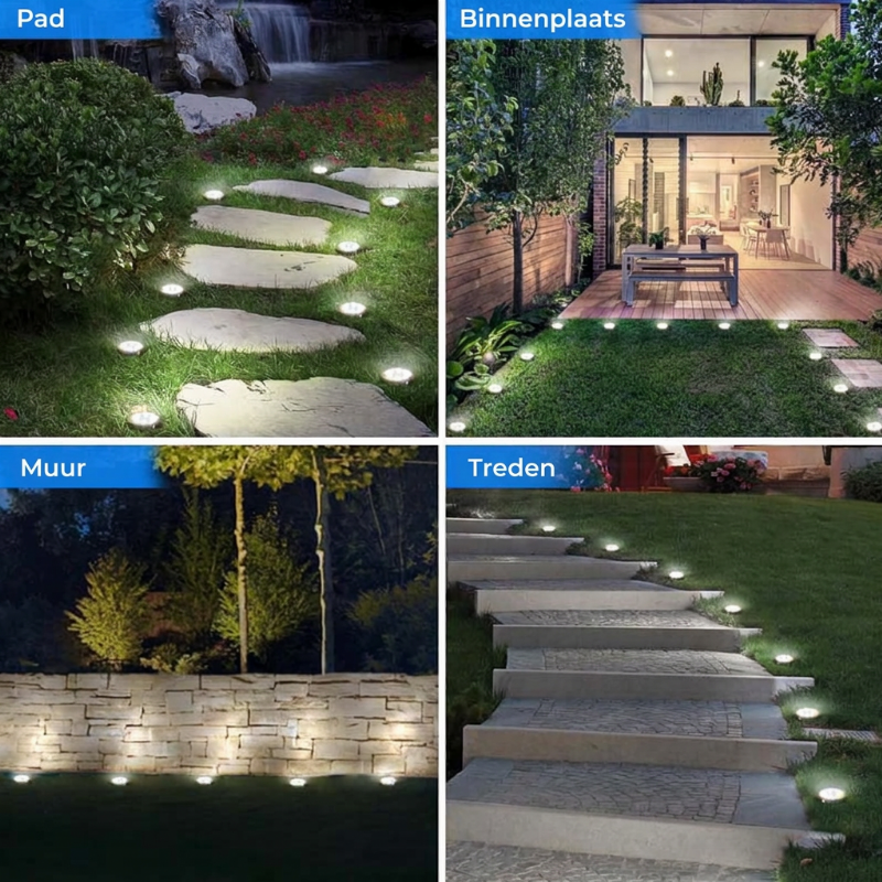 💥 Buiten Tuin Zonne Grond Lampen – 4 Stuks ☀️🌿✨