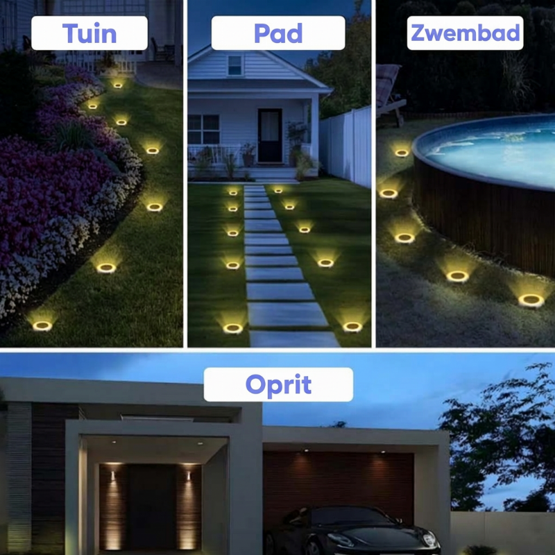 💥 Buiten Tuin Zonne Grond Lampen – 4 Stuks ☀️🌿✨