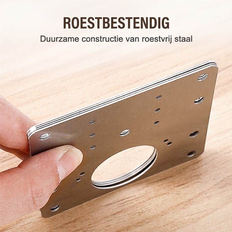 🚪 50% KORTING 🔧 Scharnier Reparatieplaat – Losse Kastdeuren Snel Repareren, Geen Vervanging – RVS & Dubbelzijdig 🛠️