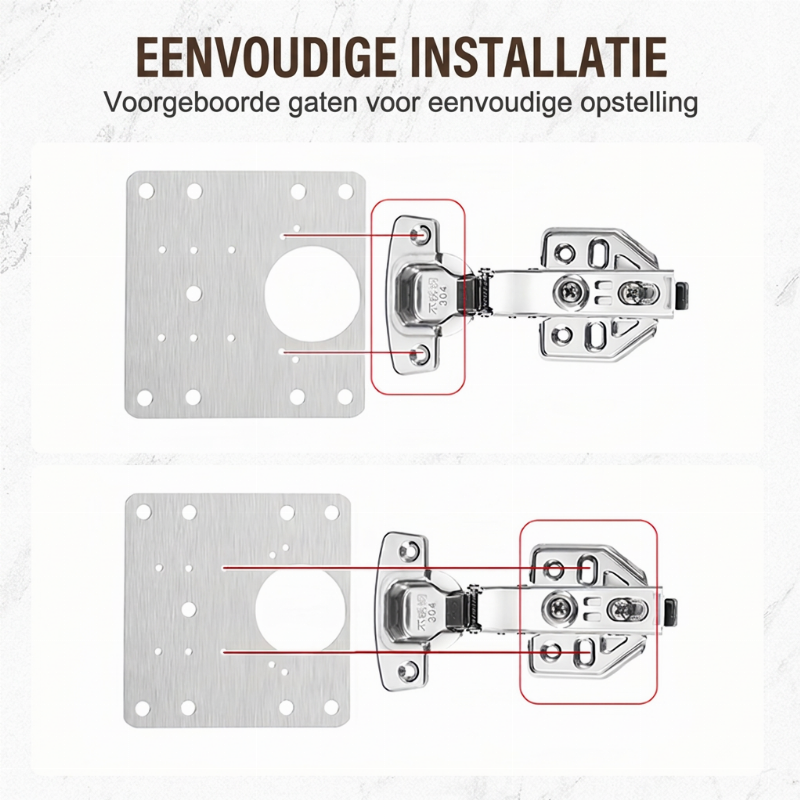 🚪 50% KORTING 🔧 Scharnier Reparatieplaat – Losse Kastdeuren Snel Repareren, Geen Vervanging – RVS & Dubbelzijdig 🛠️