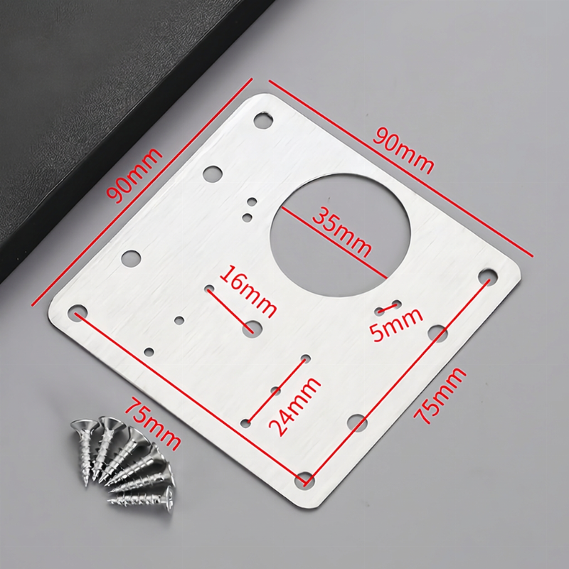 🚪 50% KORTING 🔧 Scharnier Reparatieplaat – Losse Kastdeuren Snel Repareren, Geen Vervanging – RVS & Dubbelzijdig 🛠️