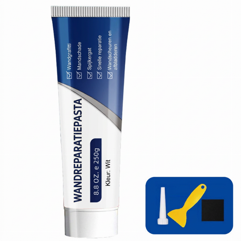 🧱 Slechts voor beperkte tijd 50% KORTING 🛠️ Waterdichte Muurreparatiepasta — Vult Scheuren & Gaten, Gladdere Witte Afwerking