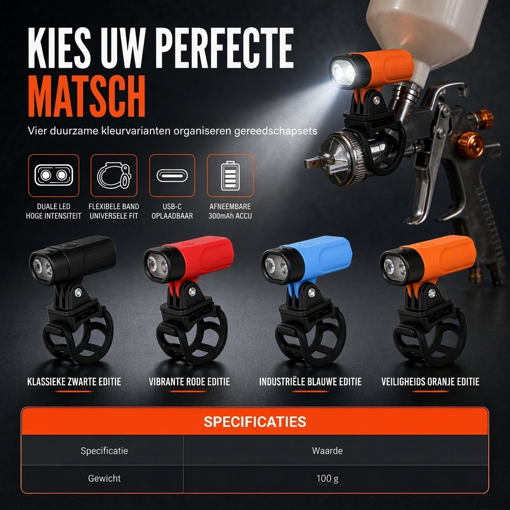 🔧 TIJDELIJK 50% KORTING! ✨ Lichtgewicht Spuitpistool – LED-Richtverlichting, Egale Afwerking, Voor Diverse Toepassingen 🎨