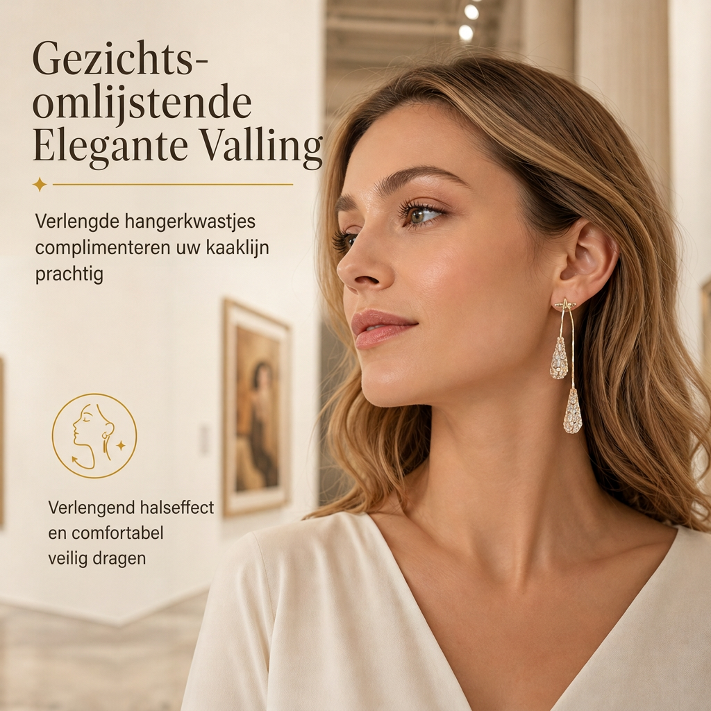 ✨ Dames Oorbellen met Zirkonia en Waterdruppelkwastje, Eleganter en Veelzijdig 💎🌸