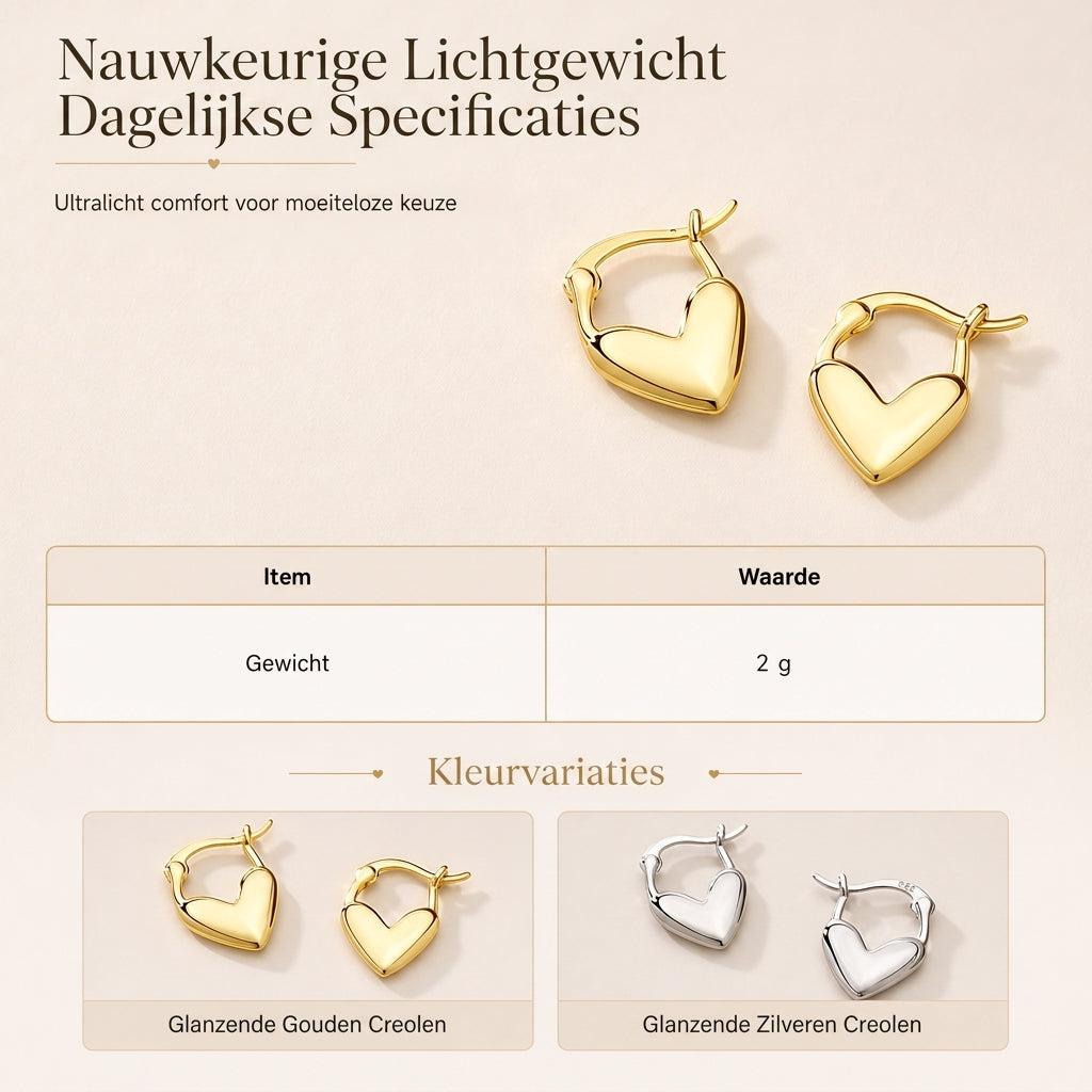 💕 50% KORTING! ✨ Kleine hartvormige schoepoorbellen – gladde afwerking en Franse minimalistische stijl ✨