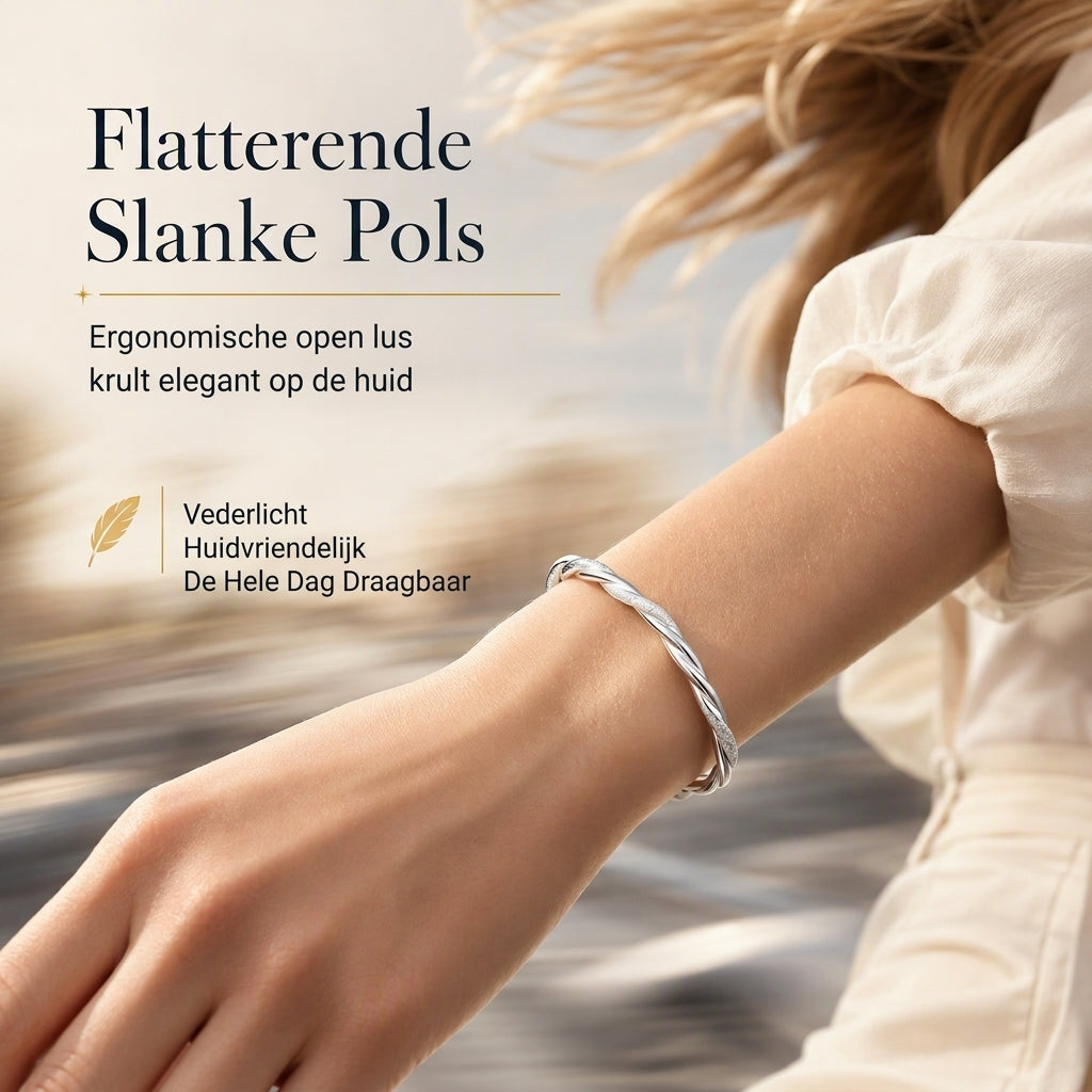 🌀 Oneindige Möbius Twist Armband: Glad schuifbaar verstelbaar slot, dubbel gestructureerde afwerking, elektroplaat sieraden die niet vervagen