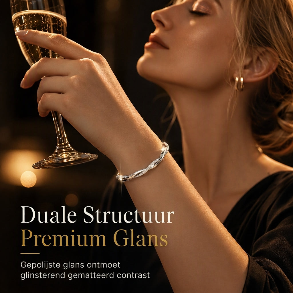 🌀 Oneindige Möbius Twist Armband: Glad schuifbaar verstelbaar slot, dubbel gestructureerde afwerking, elektroplaat sieraden die niet vervagen
