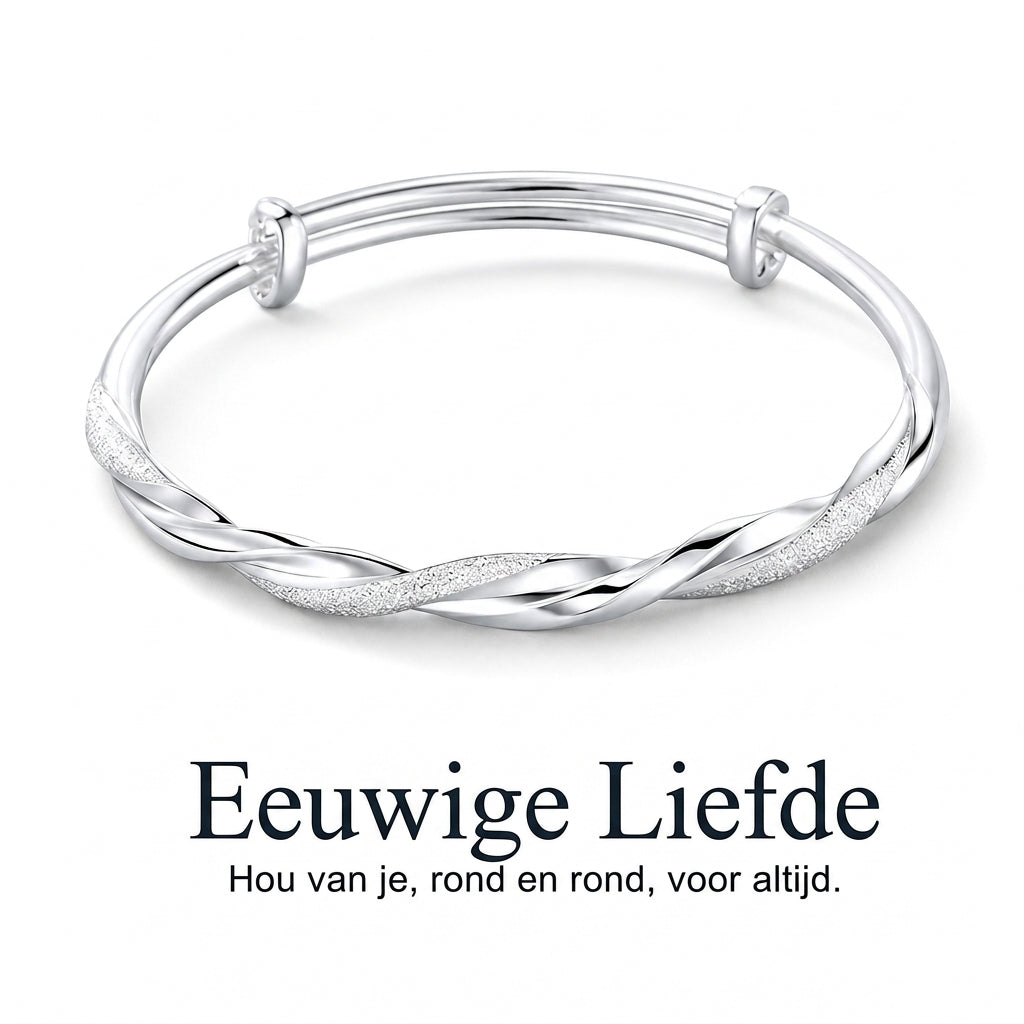 🌀 Oneindige Möbius Twist Armband: Glad schuifbaar verstelbaar slot, dubbel gestructureerde afwerking, elektroplaat sieraden die niet vervagen