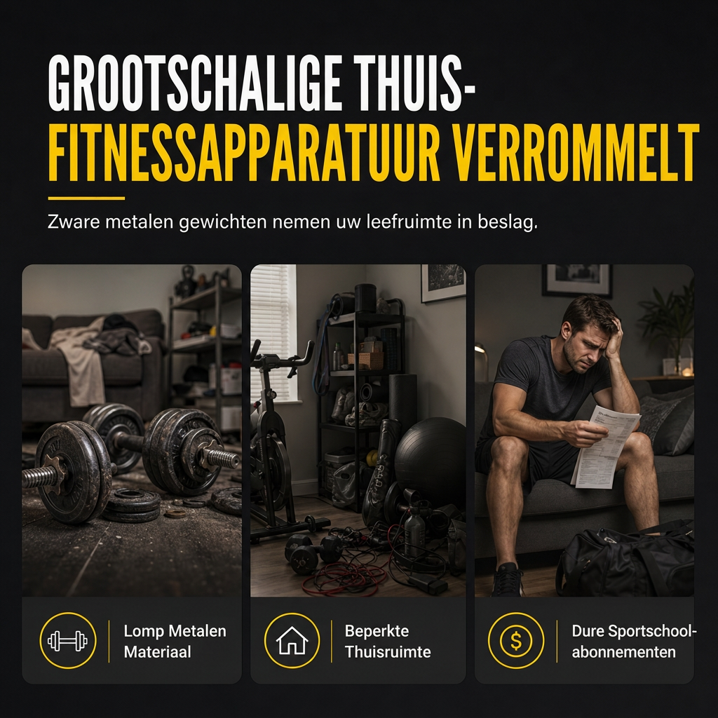 Multifunctioneel Weerstandsband met Voetverankeringen Elastische Trekkoord voor Buikoefeningen Thuisworkout Yoga en Pilates Fitness voor Mannen en Vrouwen