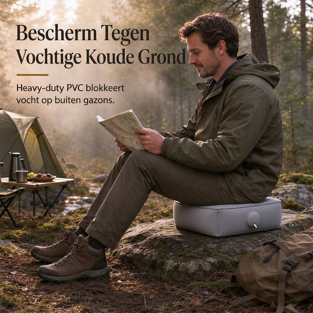 🎪 TIJDELIJK 50% KORTING! 💨 Opblaasbaar Draagbaar Concertkussen – Lichtgewicht, Waterdicht, Compact ✨
