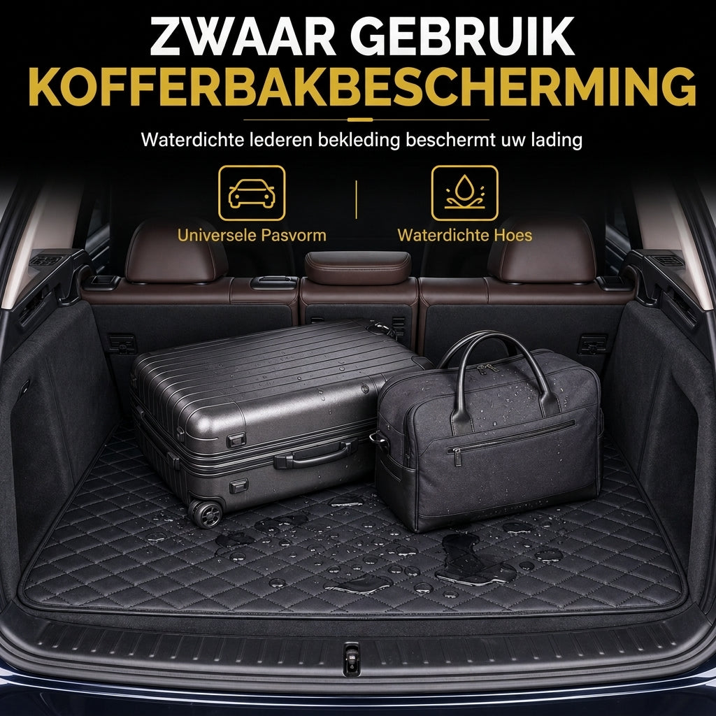 📢📢 50% KORTING!! ⏰ Universele kofferbakmat van PVC-leer voor sedans en SUV's, eenvoudig schoon te maken, 100x70 cm