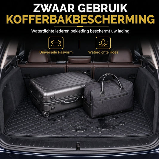 📢📢 50% KORTING!! ⏰ Universele kofferbakmat van PVC-leer voor sedans en SUV's, eenvoudig schoon te maken, 100x70 cm