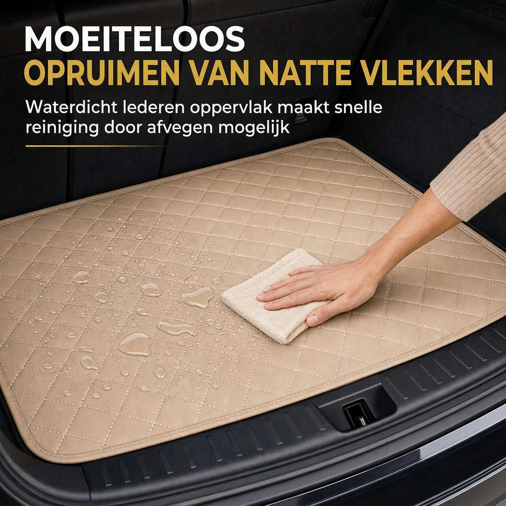 📢📢 50% KORTING!! ⏰ Universele kofferbakmat van PVC-leer voor sedans en SUV's, eenvoudig schoon te maken, 100x70 cm