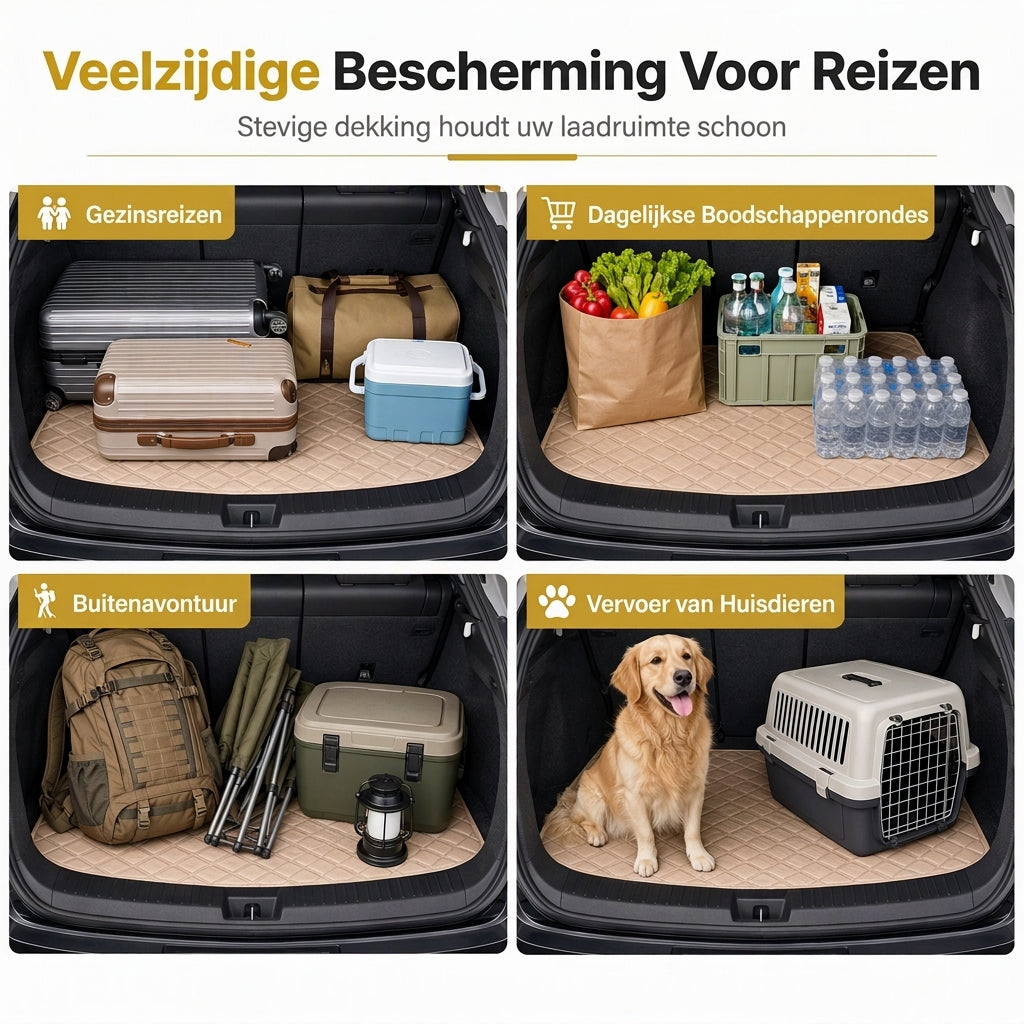 📢📢 50% KORTING!! ⏰ Universele kofferbakmat van PVC-leer voor sedans en SUV's, eenvoudig schoon te maken, 100x70 cm
