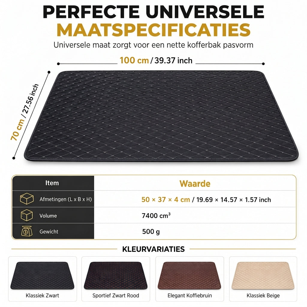 📢📢 50% KORTING!! ⏰ Universele kofferbakmat van PVC-leer voor sedans en SUV's, eenvoudig schoon te maken, 100x70 cm