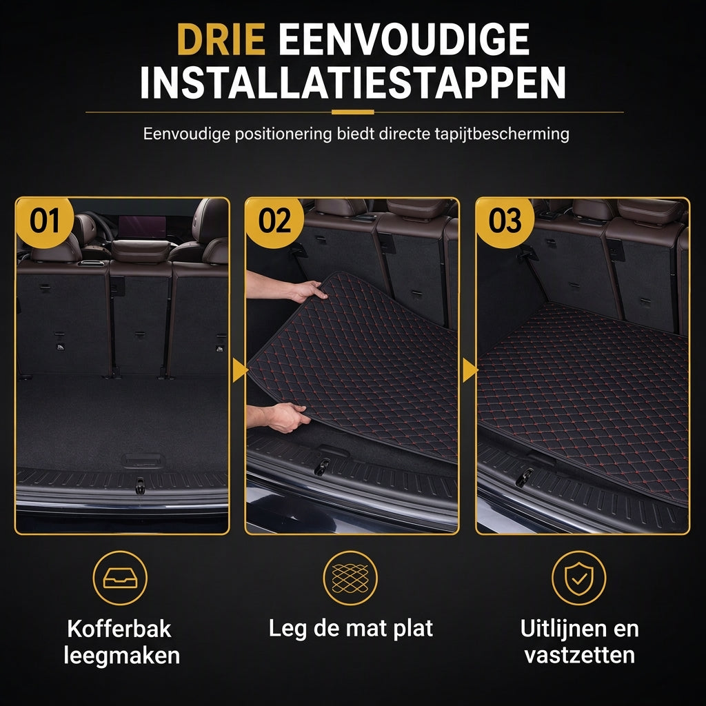 📢📢 50% KORTING!! ⏰ Universele kofferbakmat van PVC-leer voor sedans en SUV's, eenvoudig schoon te maken, 100x70 cm