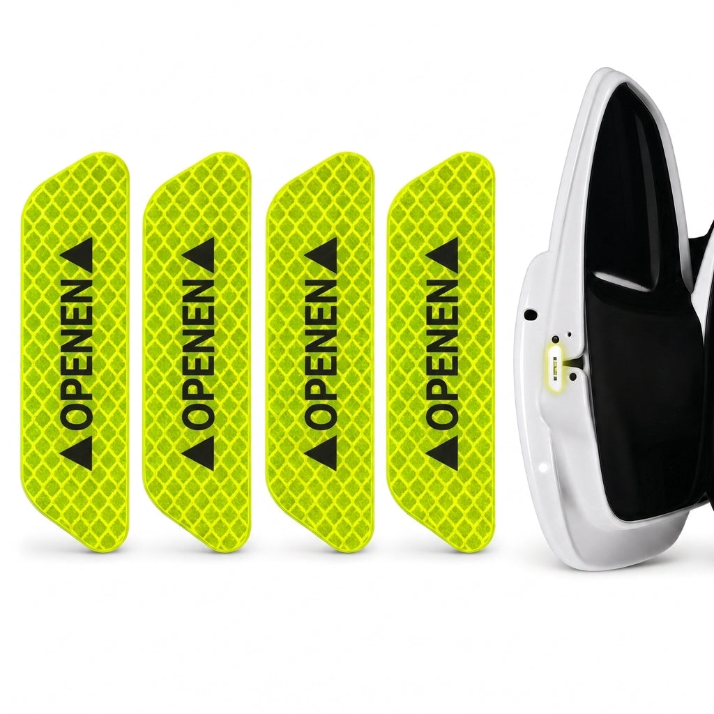 📢📢50% KORTING !! ⏰4 Stuks Autodeur Reflectie Waarschuwingsstickers OPEN Veiligheid Anti-Botsing Decals