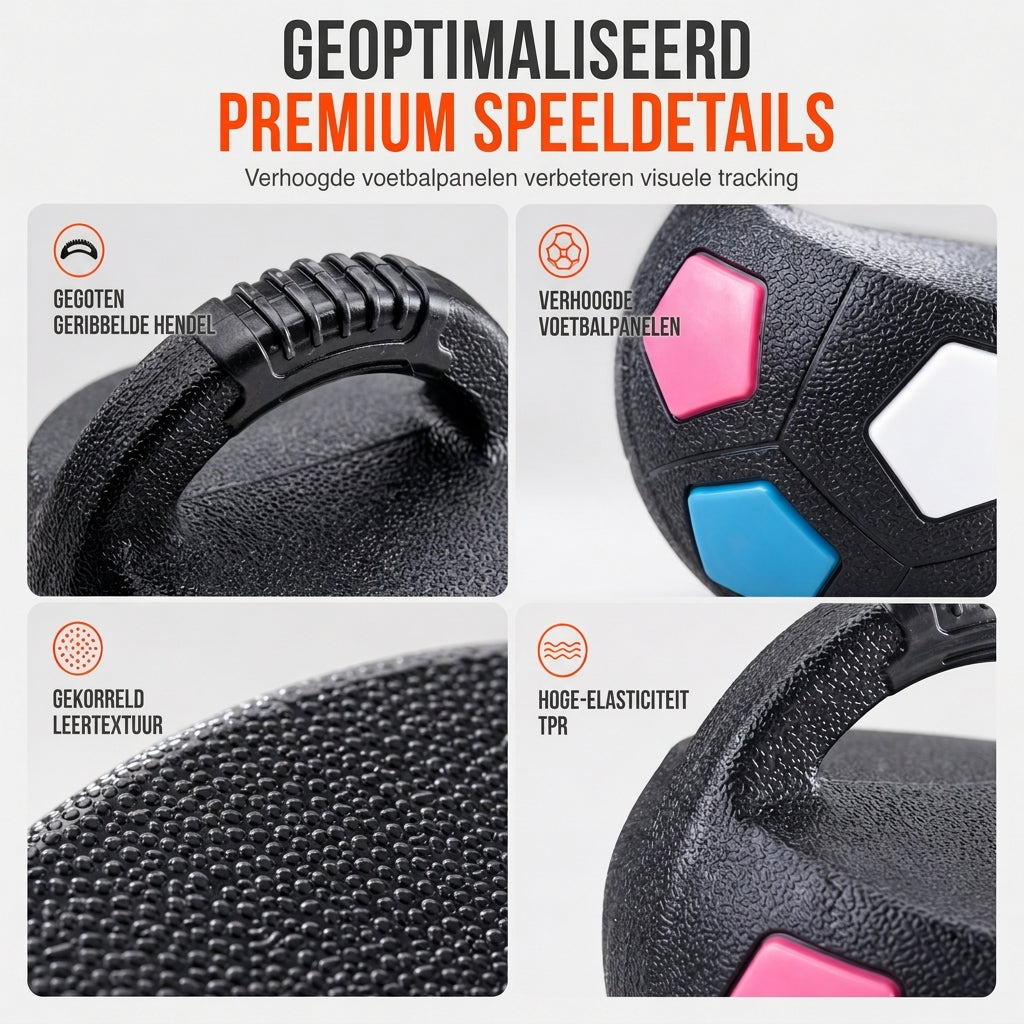 Interactieve Hondenvoetbal Speelbal met Grijplussen