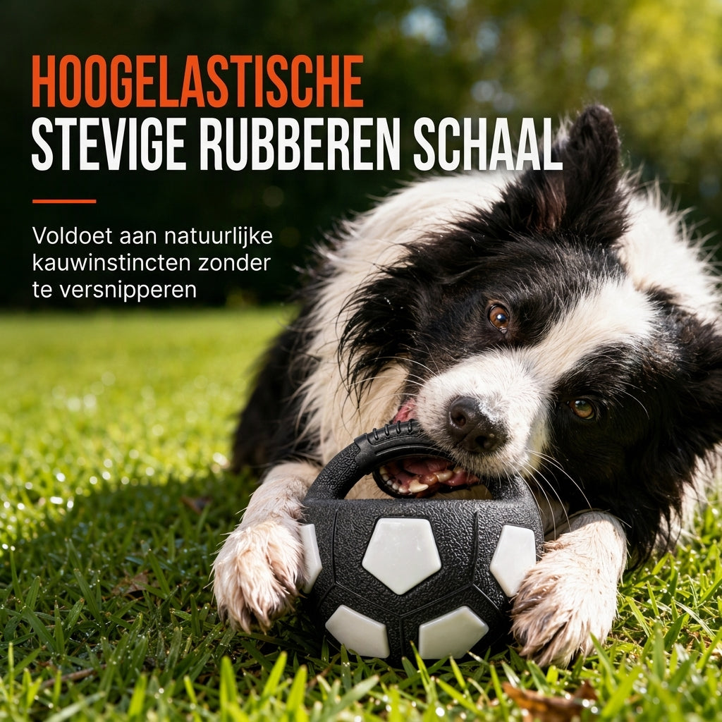 Interactieve Hondenvoetbal Speelbal met Grijplussen