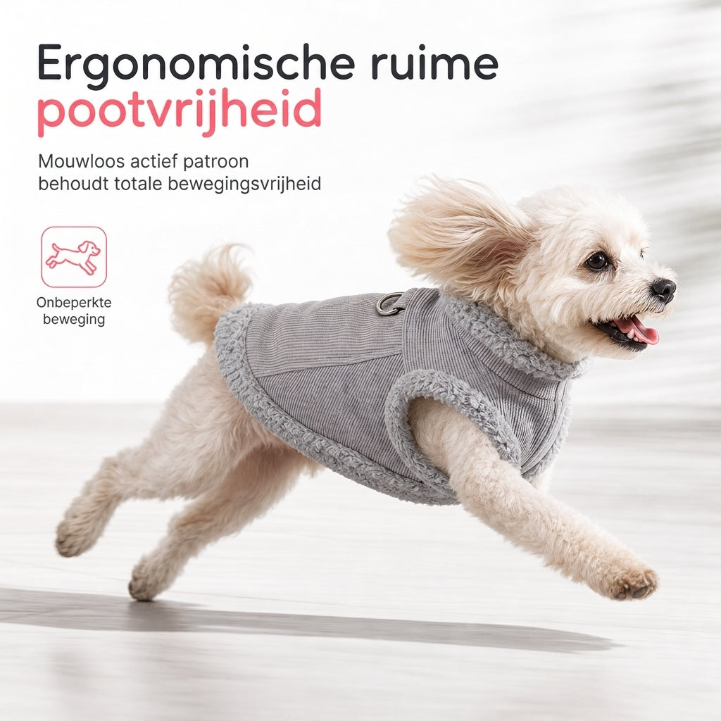 📢📢50% KORTING !! ⏰Warme hondenfleece huisdier vest – dik gevoerd, ingebouwde riemring voor honden en katten ✨