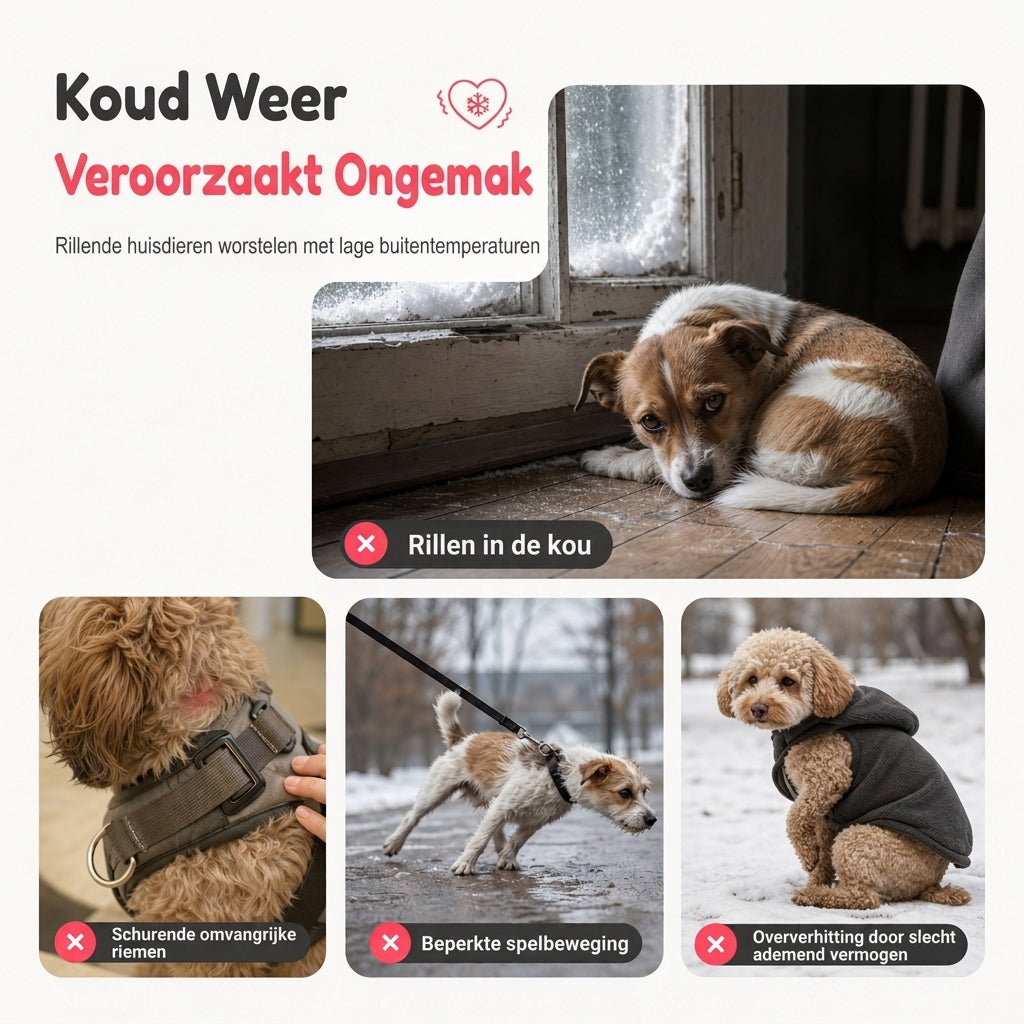 ⏳Warme honden trui met rijbevestiging – Ontwerp "Love Dad & Mum" voor gezellige winterwandelingen❄️