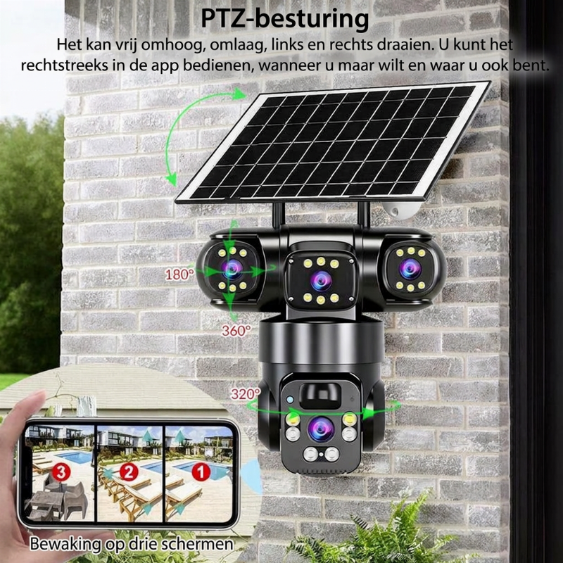 💥 50% KORTING 🔒 Slimme zonne-energiecamera ☀️ Meerdere hoeken, 24/7 bewaking en helemaal zonder kabels – gemoedsrust voor uw huis 🏡