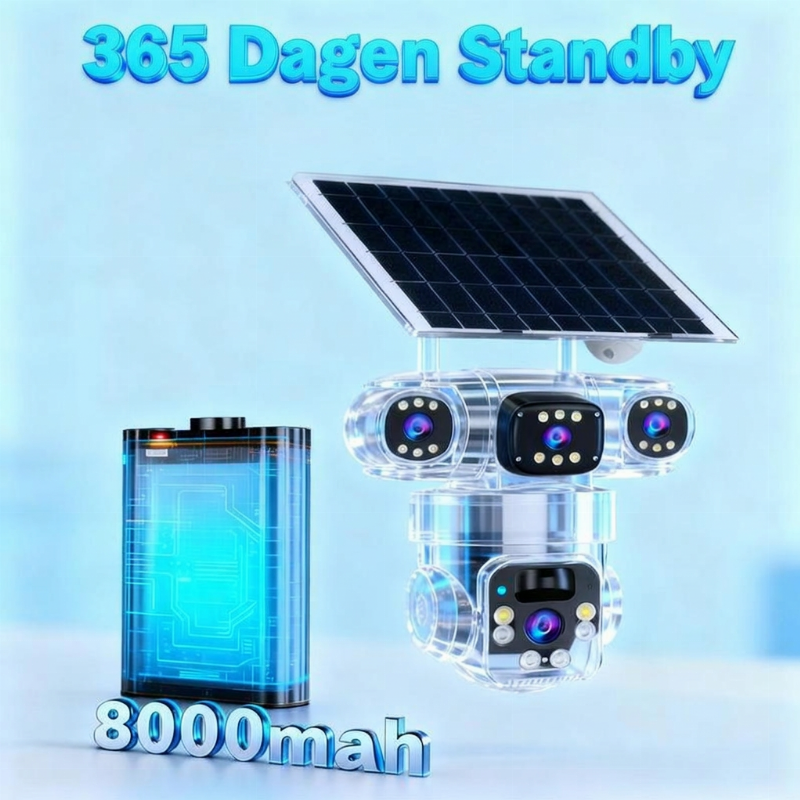 💥 50% KORTING 🔒 Slimme zonne-energiecamera ☀️ Meerdere hoeken, 24/7 bewaking en helemaal zonder kabels – gemoedsrust voor uw huis 🏡