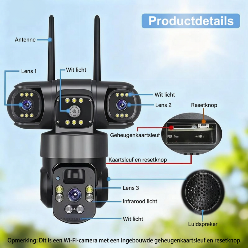 💥 50% KORTING 🔒 Slimme zonne-energiecamera ☀️ Meerdere hoeken, 24/7 bewaking en helemaal zonder kabels – gemoedsrust voor uw huis 🏡