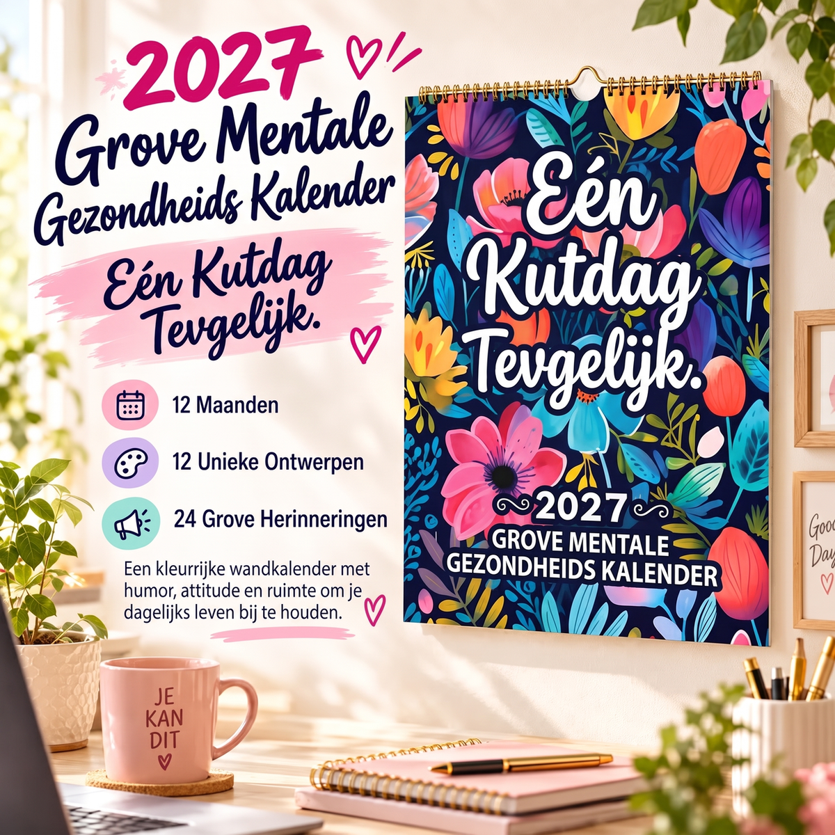 📅 2027 Sweary Humor Muurkalender