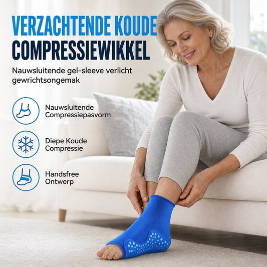 Verlengde 3D Dikke Solide Gel Enkel Pak Wikkel voor Voet en Enkel Koude Therapie