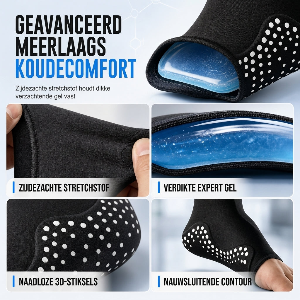 Verlengde 3D Dikke Solide Gel Enkel Pak Wikkel voor Voet en Enkel Koude Therapie